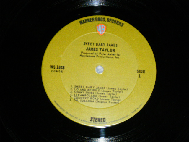 画像: JAMES TAYLOR - SWEET BABY JAMES : NON POSTER SONG SHEET : 2nd Press "TITLE Credit" on Front Cover  (Matrix # WS 39638-7 LAZERUS/WS 39639-6 LAZERUS ) ( Ex/Ex++ Looks:Ex+) / 1970 US ORIGINAL 1st Press GREEN & "WB" Label Used  LP