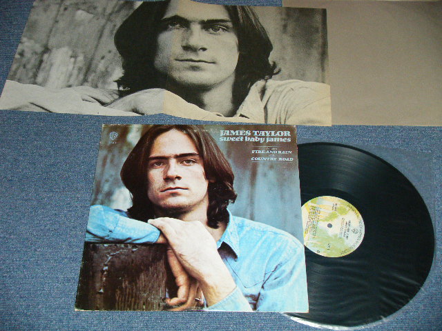 画像1: JAMES TAYLOR - SWEET BABY JAMES : With POSTER SONG SHEET : 2nd Press "TITLE Credit" on Front Cover  (Matrix #A)WS-1-1843-MCA-NY-1  B)WS-2-1843  MCA-NY-2) "MCA Pressing Plant, Gloversville N.Y." ( Ex+/Ex+ A-2,3;VG+) / 1976 Version US AMERICA  3rdPress "BURBANK STREET with 'W' Logo on Label" Used LP