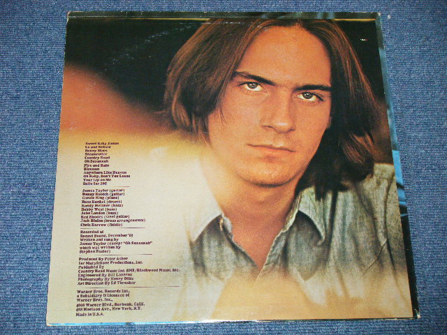 画像: JAMES TAYLOR - SWEET BABY JAMES : NON POSTER SONG SHEET : 1st Press "NON-TITLE Credit" on Front Cover  (Matrix # A)WS 39638 DJ B)WS 39639-3 ) "PITMAN Press" ( Ex+/Ex+) / 1970 US ORIGINAL 1st Press GREEN & "WB" Label Used  LP