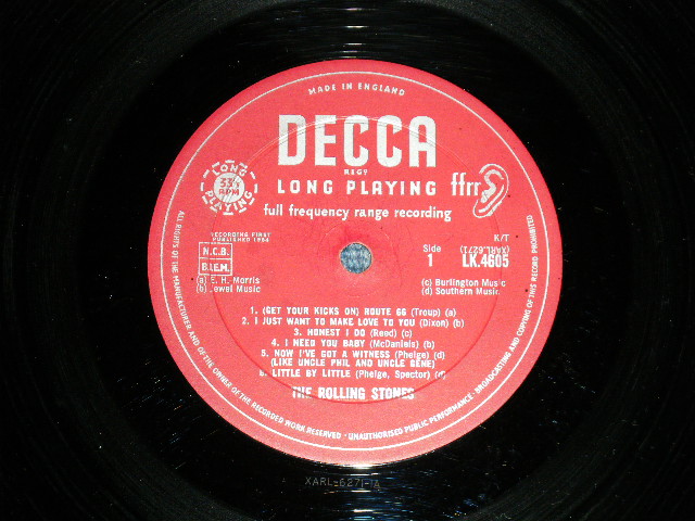 画像: ROLLING STONES - THE ROLLING STONES (  Matrix Number 1A/4A  Unboxed DECCA Label :  Ex/Ex+++ )   / 1964 UK ENGLAND ORIGINAL Mono Used LP 