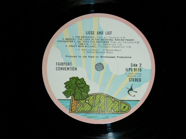 画像: FAIRPORT CONVENTION - LIEGE & LIFE  ( Matrix # A-4U/B-4U )(Ex++/ MINT-)  / 1972 Version UK ENGLAND 2nd  Press "PINK RIM Label" Used  LP 