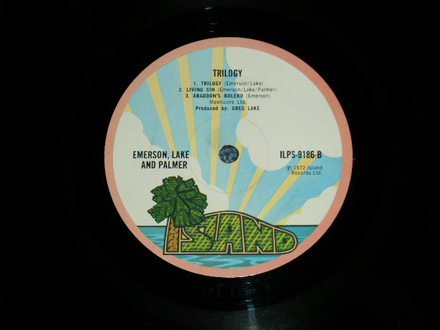画像: ELP / EMERSON LAKE & PALMER - TRILOGY (Matrix # A-2U/B-2U ) ( Ex+/MINT- )  / 1972 UK ENGLAND  ORIGINAL Used LP