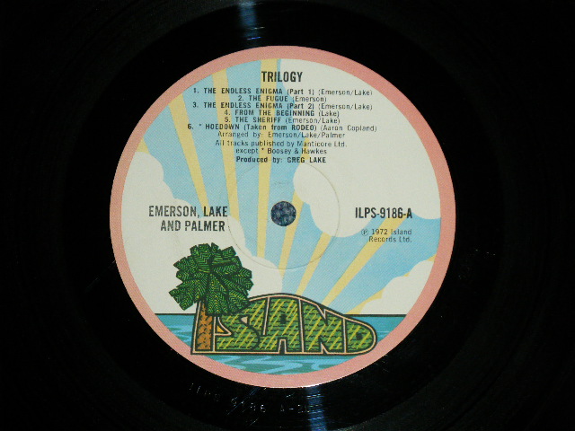画像: ELP / EMERSON LAKE & PALMER - TRILOGY (Matrix # A-2U/B-2U ) ( Ex+/MINT- )  / 1972 UK ENGLAND  ORIGINAL Used LP