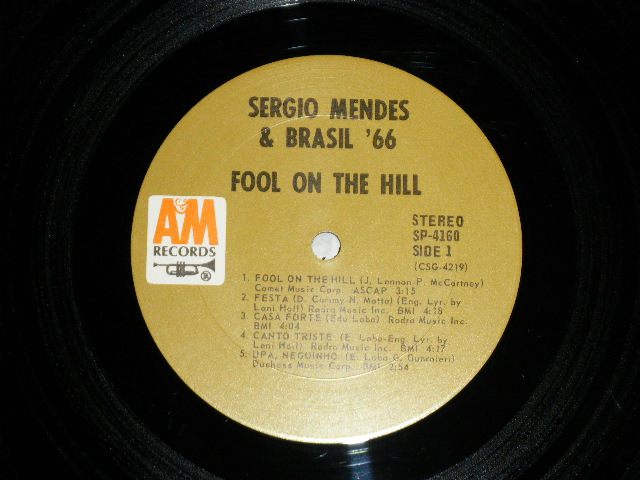 画像: SERGIO MENDES & BRASIL '66 -  FOOL ON THE HILL   (Matrix # : CSG 4219-14 / CSG 4220-14 ) ( Ex++/MINT-)  / 1968 US AMERICA Original Stereo "BROWN LABEL"  Used LP 