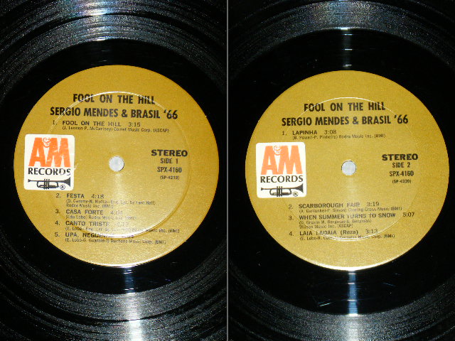 画像: SERGIO MENDES & BRASIL '66 -  FOOL ON THE HILL   (Matrix # : A&M CSG 4219-15 △2597 / A&M CSG 4220-16 40(2)△2597-x ) ( Ex+++/Ex+++)  / 1968 US AMERICA Original Stereo "BROWN LABEL"  Used LP 