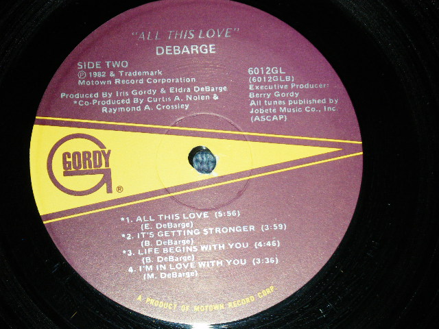 画像: DeBARGE - ALL THIS LOVE  ( Ex++/Ex+++ )  / 1982 US AMERICA ORIGINAL Used LP