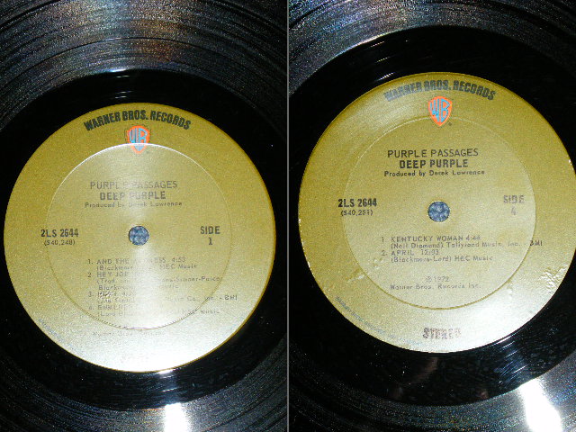 画像: DEEP PURPLE - PURPLE PASSAG (VG+++/Ex Looks:Ex++) / 1972 US AMERICA ORIGINAL 1st Press "GREEN with 'WB' logo on TOP Label" Used  2-LP  