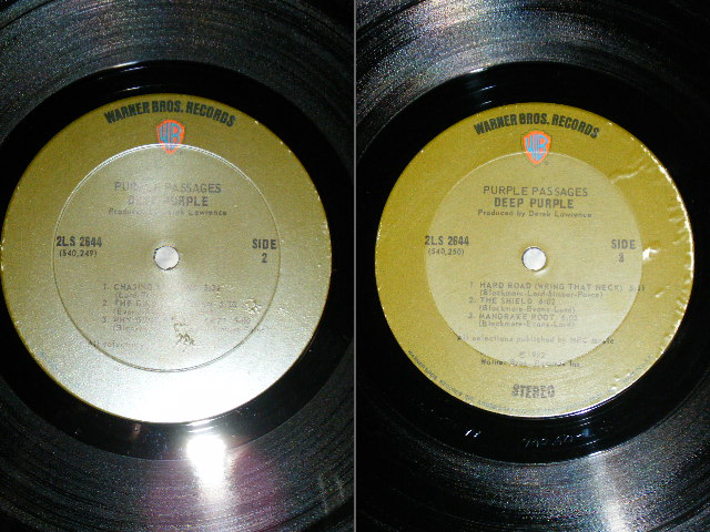 画像: DEEP PURPLE - PURPLE PASSAG (VG+++/Ex Looks:Ex++) / 1972 US AMERICA ORIGINAL 1st Press "GREEN with 'WB' logo on TOP Label" Used  2-LP  