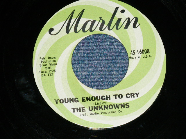 画像: The UNKNOWNS - TIGHTER  : YOUNG ENOUGH TO CRY  ( Ex+++/Ex+++ )  Produced by TERRY MELCHER  / 1966 US AMERICA  ORIGINAL Used  7" Single 