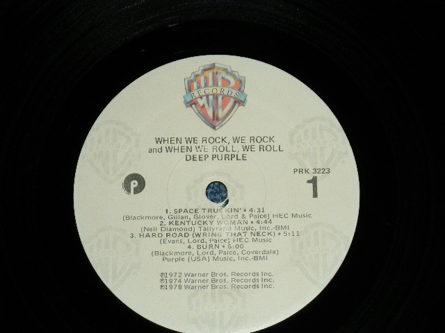 画像: DEEP PURPLE - WHEN WE ROCK, WEROCK AND WHEN WE ROLL, WE ROLL ( Matrix # PRK-1-3223 WW3 SPH 1-1 /PRK-2-3223 WW2 SP 1-1 : HEAVY & CLEAN SOUND)  ( MINT-/MINT )  / 1978 US AMERICA ORIGINAL 1st Press Label Used  LP 