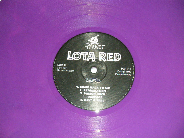 画像: LOTA RED - RAMPAGE ( NEW)   /  1995 Japan & UK Press ORIGINAL "BRAND NEW" "PURPLE WAX Vinyl"  LP 
