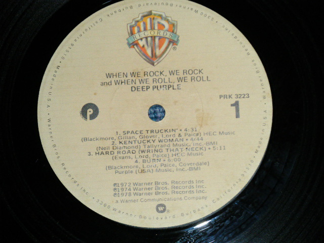 画像: DEEP PURPLE - WHEN WE ROCK, WEROCK AND WHEN WE ROLL, WE ROLL ( Matrix # PRK-1-3223 LW-1/PRK-2-3223 LW-5: WILD & FAT  SOUND)  ( MINT-/MINT )  / 1978 US AMERICA ORIGINAL 1st Press Label Used  LP 