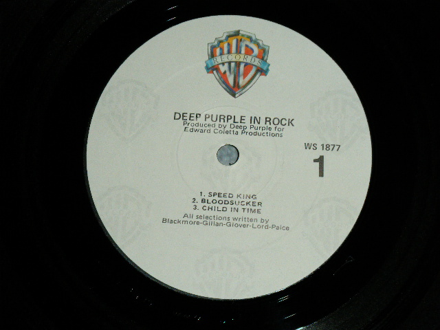 画像: DEEP PURPLE - IN ROCK ( Matrix # WS-1-1877 WW4 P-1-1 /WS-2-1877 WW4 SP-1--1) ( MINT-/MINT- )  / 1978 Version? US AMERICA   3rd Press Label  Used  LP 