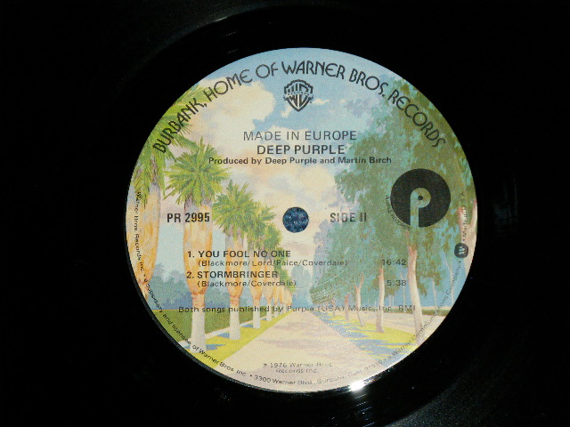 画像: DEEP PURPLE -  MADE IN EUROPE （Matrix # PR-1-2995 LW-1/PR-2-2995 LW 1 )( Ex+/Ex+++Looks:Ex+++)  / 1976 US AMERICA ORIGINAL 1st Press "BURBANK STREET Label" "   LP 