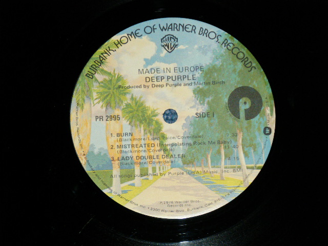 画像: DEEP PURPLE -  MADE IN EUROPE （Matrix # PR-1-2995 LW-1/PR-2-2995 LW 1 )( Ex+/Ex+++Looks:Ex+++)  / 1976 US AMERICA ORIGINAL 1st Press "BURBANK STREET Label" "   LP 