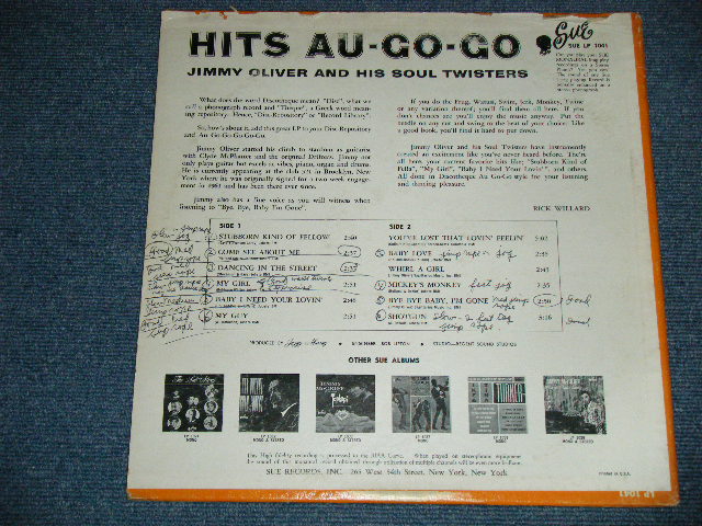 画像: JIMMY OLIVER - HITS AU-GO-GO (SOUL INST.: RARE GROOVE) ( VG+++/Ex++ )  / 1966 US AMERICA ORIGINAL "MONO" Used LP