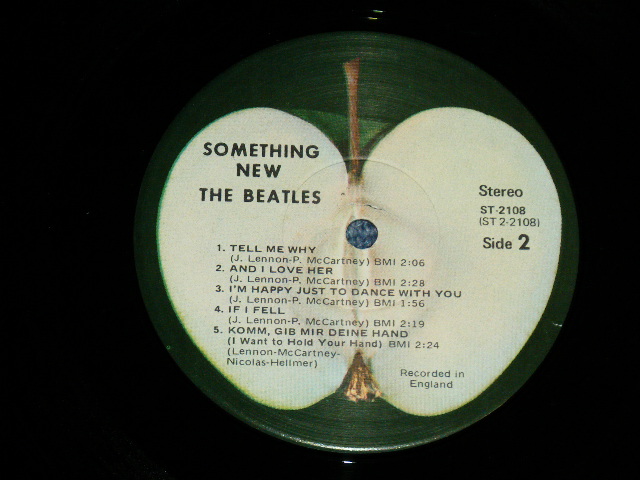 画像: The BEATLES -  SOMETHING NEW ( Matrix # A) ST-1-2108-R13 #3 /B) ST-2-2108-R15#2  : Ex+/Ex+++ ) / US REISSUE "1969 Version? 'MFD By APPLE on Label" Used LP 