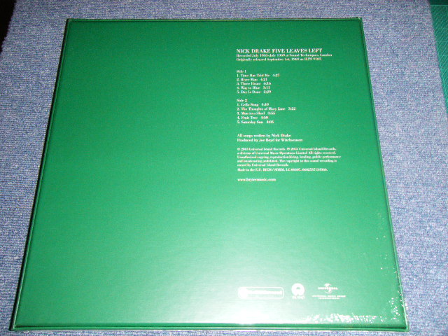 画像: NICK DRAKE -  FIVE LEAVES LEFT : DELUXE EDITION BOX SET  (SEALED)   / 2013 US AMERICA "180 gram Heavy Weight"  REISSUE "Brand New SEALED"  BOX SET LP 