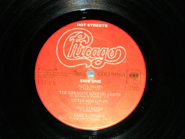 画像: CHICAGO - HOT STREETS ( Ex+/Ex+++ )  / 1978 US AMERICA ORIGINAL Used LP 