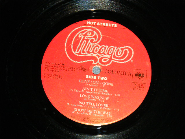 画像: CHICAGO - HOT STREETS ( Ex+/Ex+++ )  / 1978 US AMERICA ORIGINAL Used LP 