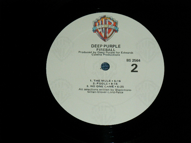 画像: DEEP PURPLE - FIREBALL ( Matrix # BS-1-2564 WW4 #2 1-1 /  BS-2-2564 WW2 SP 1-1) ( Ex++/Ex+++ Looks:MINT- )  / 1978 Version? US AMERICA   3rd Press Label  Used  LP 