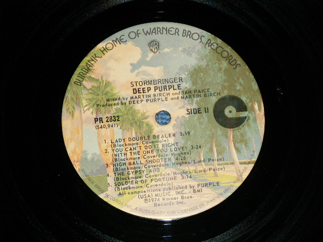 画像: DEEP PURPLE - STORMBRINGER  ( Matrix # PR 2832 40940-2 / PR 2832 40941-1E ) ( Ex++/MINT-)  / 1974  US AMERICA  ORIGINAL 1st Press "BURBANK STREET Label"  Used  LP 