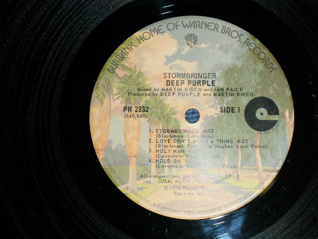 画像: DEEP PURPLE - STORMBRINGER  ( Matrix # PR 2832 40940-2 / PR 2832 40941-1E ) ( Ex++/MINT-)  / 1974  US AMERICA  ORIGINAL 1st Press "BURBANK STREET Label"  Used  LP 