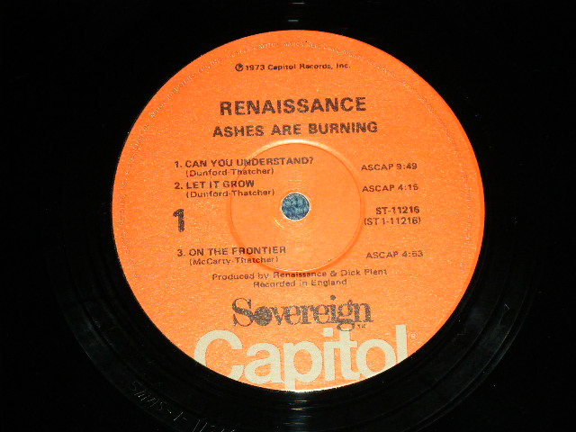 画像: RENAISSANCE - ASHES ARE BURNING  ( Ex++,Ex++/MINT- ) / 1973  US AMERICA ORIGINAL  Used LP 