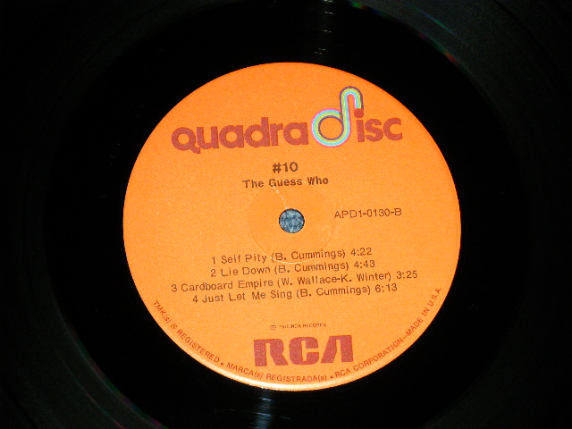 画像: The GUESS WHO - #10 (QUADRAPHONIC / 4 CHANNEL) ( Ex++/MINT-) / 1973  US AMERICA ORIGINAL "QUADRAPHONIC / 4 CHANNEL" Used LP 