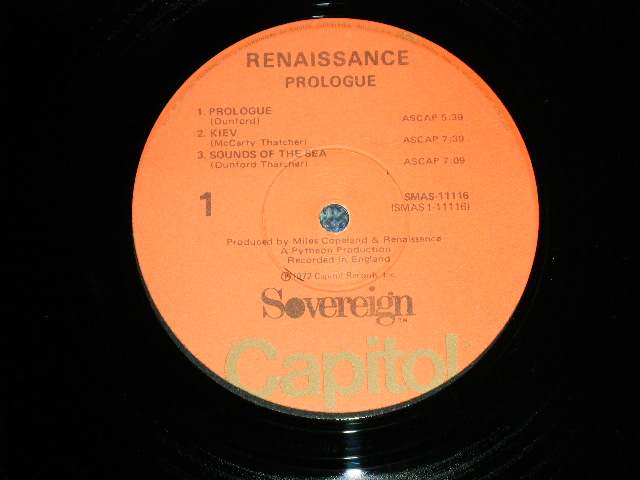 画像: RENAISSANCE - PROLOGUE  ( Ex++/MINT-~Ex+++) / 1972  US AMERICA ORIGINAL  Used LP 