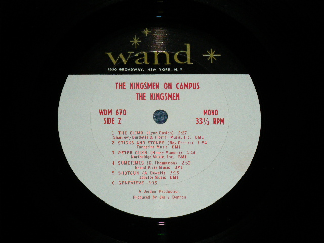 画像: THE KINGSMEN -  ON CAMPUS  ( Ex++/MINT-)  / 1965 US AMERICA ORIGINAL MONO Used LP 