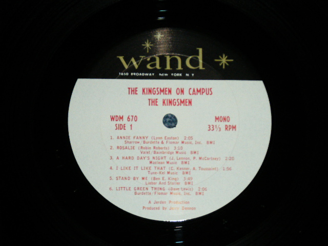 画像: THE KINGSMEN -  ON CAMPUS  ( Ex++/MINT-)  / 1965 US AMERICA ORIGINAL MONO Used LP 