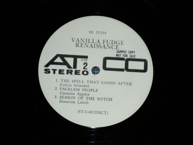 画像: VANILLA FUDGE - RENAISSANCE ( Ex/Ex+++ Looks:Ex++) / 1968 US AMERICA ORIGINAL "WHITE LABEL PROMO" Used LP 