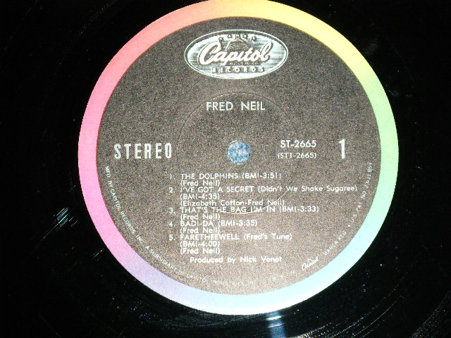 画像: FRED NEIL - FRED NEIL( with EVERYBODY TALKIN')  (VG+++/Ex+++ A-3:Ex+ )/  1966 US AMERICA ORIGINAL 1st Press "COLOR PHOTO on BACK COVER"  STEREO Used LP 