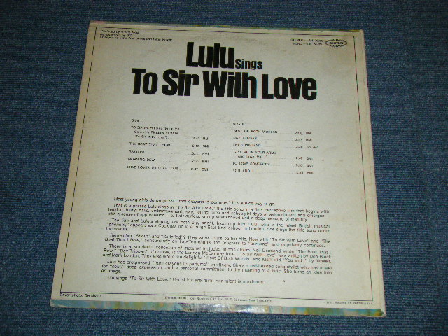 画像: LULU - TO SIR WITH LOVE   ( Ex+/Ex++ )  / 1967 US AMERICA ORIGINAL  STEREO  Used LP 