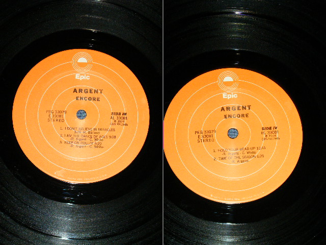 画像: ARGENT ex: ZOMBIES - ENCORE ( VG++/Ex,Ex+++ ) / 1974 US AMERICA ORIGINAL"ORANGE Label" Used 2-LP's 