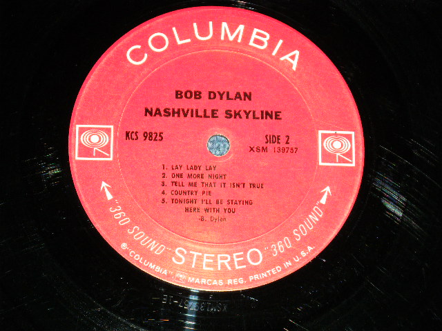 画像: BOB DYLAN - NASHVILLE SKYLINE ( Matrix Number : 1B/1E)(VG++/Ex Looks:VG+++) )   / 1969 US AMERICA  ORIGINAL 1st PRESS "360 SOUND Label" STEREO LP 
