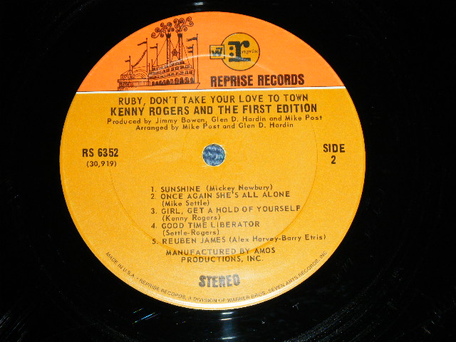 画像: KENNY ROGERS & The FIRST EDITION  - The FIRST EDITION'S 2ND (Ex++, Ex+/MINT-) / 1968 US AMERICA ORIGINAL 1st Press"BROWN with ORANGE ROUND "wr" Logo on Top Label" Used LP 