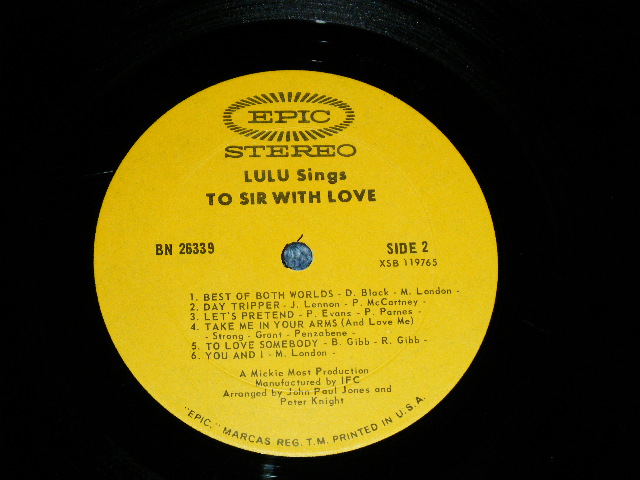 画像: LULU - TO SIR WITH LOVE   ( Ex+/Ex++ )  / 1967 US AMERICA ORIGINAL  STEREO  Used LP 