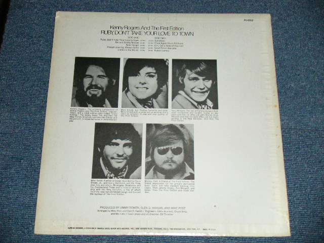 画像: KENNY ROGERS & The FIRST EDITION  - RUBY,DON'T TAKE YOUR LOVE TO TOWN (Ex++/Ex++ ) / 1969 US AMERICA ORIGINAL  1st Press"BROWN with ORANGE ROUND "wr" Logoon Top Label" Used LP 