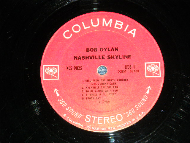 画像: BOB DYLAN - NASHVILLE SKYLINE ( Matrix Number : 1B/1E)(VG++/Ex Looks:VG+++) )   / 1969 US AMERICA  ORIGINAL 1st PRESS "360 SOUND Label" STEREO LP 