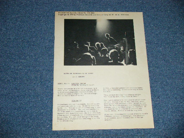画像: PETE SEEGER and SONNY TERRY -  RECORDED AT THEIR CARNEGIE HALL CONCERT : PRESENTED BY HALORD LEVENTHAL,DEC.27,1957 (With BOOKLET)  (Ex+/Ex++) / 1958  US AMERICA ORIGINAL MONO Used 2-LP's 