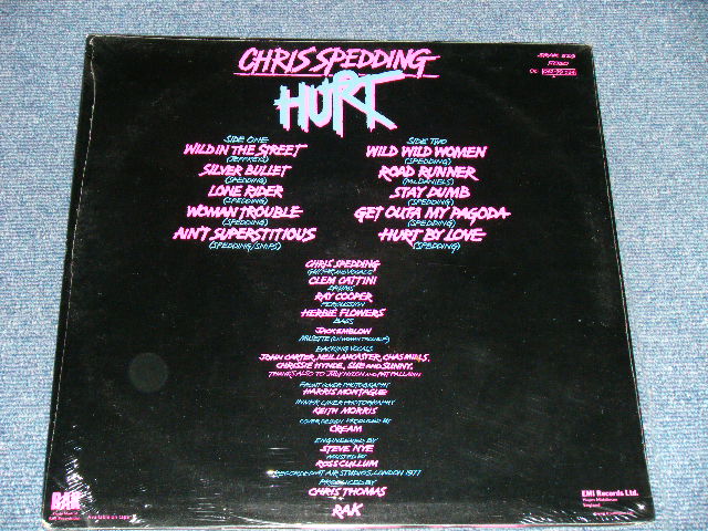 画像: CHRIS SPEDDING - HURT  ( SEALED)  / 1975? UK ENGLAND   ORIGINAL "BRAND NEW SEALED"  LP