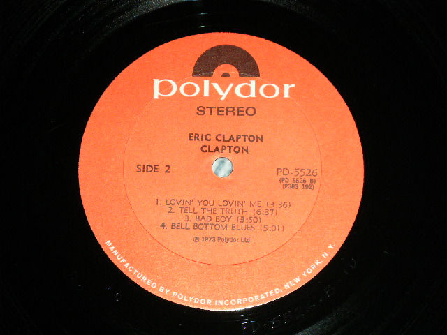 画像: ERIC CLAPTON - CLAPTON :with "TITLE SEAL"  ( Matrix # A-1D/B-1D) ( Ex++/Ex+++ Looks:Ex++)  / 1973  US AMERICA ORIGINAL Used LP 