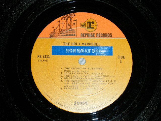 画像: The HOLLY MACKEREL (PAUL WILLIAMS) - The HOLLY MACKEREL ( VG+++/Ex+++) / 1968 US ORIGINAL "1st Press 'wr' Logo on Top Label"  Used   LP 
