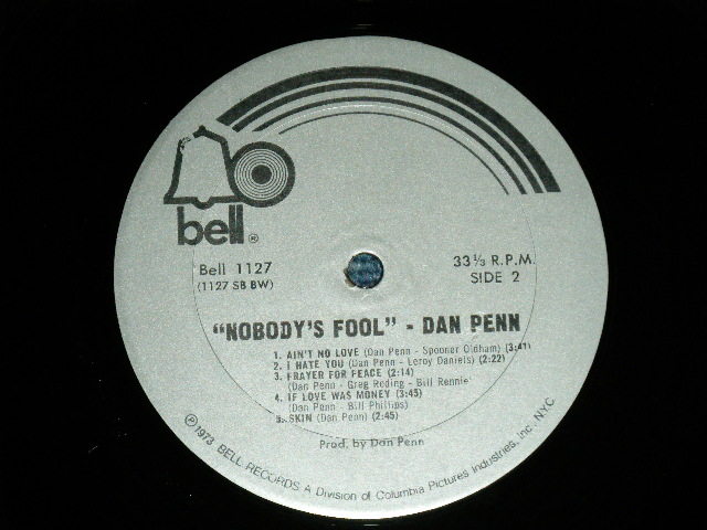 画像: DAN PENN - NOBODY 'S FOOL ( Ex+++/Ex+++) / 1973 US ORIGINAL   Used   LP 