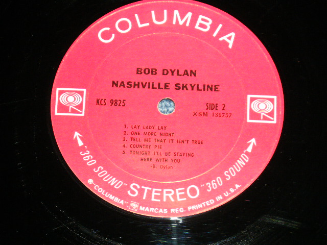画像: BOB DYLAN - NASHVILLE SKYLINE ( Matrix Number : 1H/1H)( Ex/Ex+) )   / 1969 US AMERICA  ORIGINAL 1st PRESS "360 SOUND Label" STEREO LP 