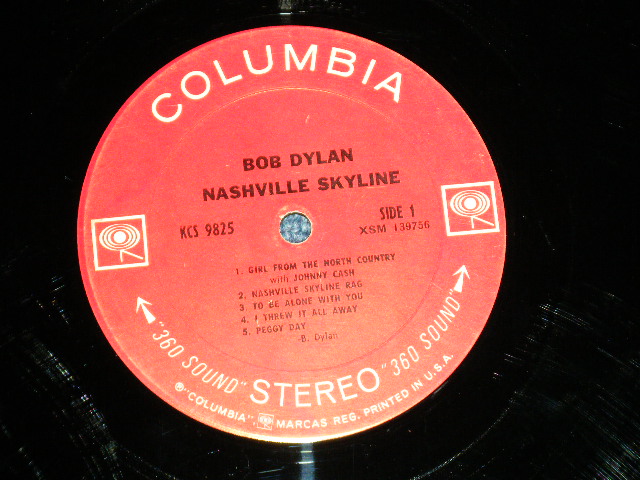 画像: BOB DYLAN - NASHVILLE SKYLINE ( Matrix Number : 1H/1H)( Ex/Ex++) )   / 1969 US AMERICA  ORIGINAL 1st PRESS "360 SOUND Label" STEREO LP 