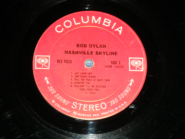 画像: BOB DYLAN - NASHVILLE SKYLINE ( Matrix Number : 1H/1H)( Ex/Ex++) )   / 1969 US AMERICA  ORIGINAL 1st PRESS "360 SOUND Label" STEREO LP 