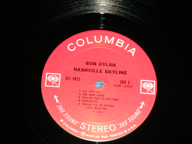 画像: BOB DYLAN - NASHVILLE SKYLINE ( Matrix Number : 1F/1G)( Ex+++/MINT-)   / 1969 US AMERICA  ORIGINAL 1st PRESS "360 SOUND Label" STEREO LP